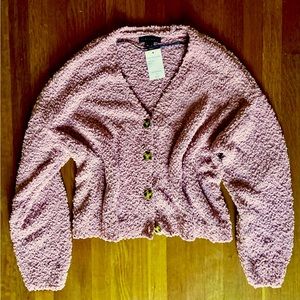 SANCTUARY/ NORDSTROMS POPCORN LIGHTWEIGHT CROP CARDIGAN-SzM NWT 🎁
